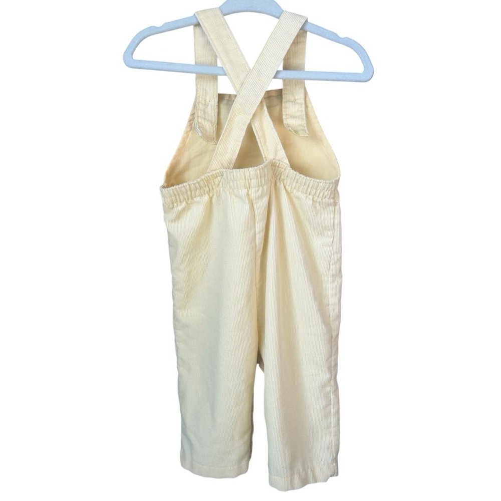 Vintage Health-Tex Baby Yellow Corduroy Bunny Overalls 6M Easter Unisex - Picture 2 of 8
